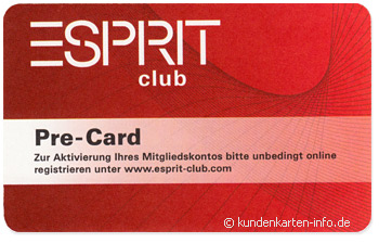 Esprit Kundenkarte - Esprit Club Card